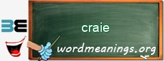WordMeaning blackboard for craie